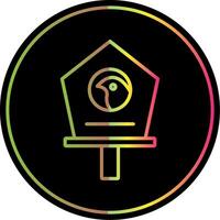Bird House Line Gradient Due Color Icon Design vector