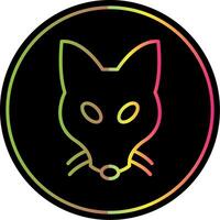 Fox Line Gradient Due Color Icon Design vector