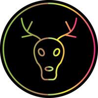 Stag Line Gradient Due Color Icon Design vector