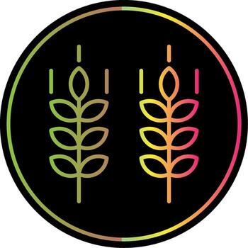 trigo línea degradado debido color icono diseño vector