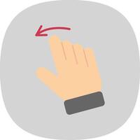 Swipe Left Flat Curve Icon Design vector