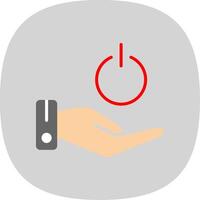 Power Flat Curve Icon Design vector