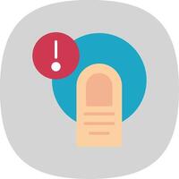 Alert Flat Curve Icon Design vector