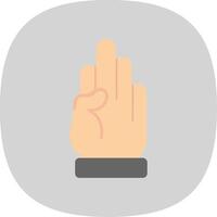 Fingers Flat Curve Icon Design vector