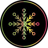 Snowflake Line Gradient Due Color Icon Design vector