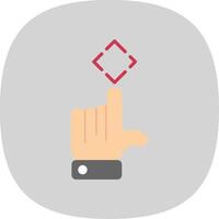Gestures Flat Curve Icon Design vector