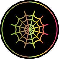 Spider Web Line Gradient Due Color Icon Design vector