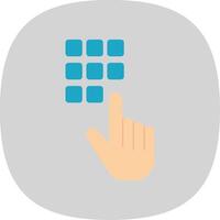 Dial Flat Curve Icon Design vector