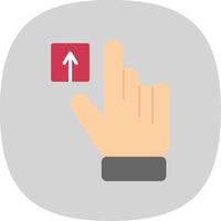 Hand Tap Flat Curve Icon Design vector