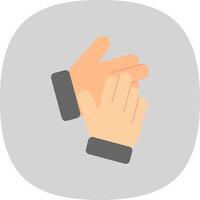 Clapping Flat Curve Icon Design vector