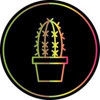 Cactus Line Gradient Due Color Icon Design vector
