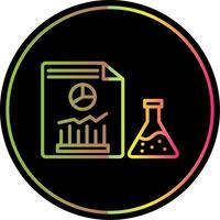 Chemical Analysis Line Gradient Due Color Icon Design vector