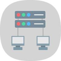 Networking Flat Curve Icon Design vector