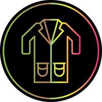 Lab Coat Line Gradient Due Color Icon Design vector