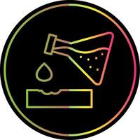 Corrosive Line Gradient Due Color Icon Design vector
