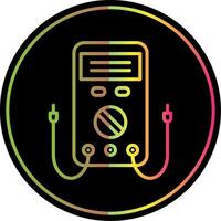 Multimeter Line Gradient Due Color Icon Design vector