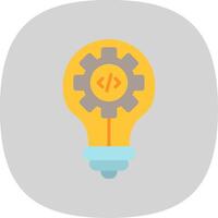 Idea Flat Curve Icon Design vector