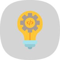 Idea Flat Curve Icon Design vector