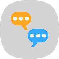 Chat Flat Curve Icon Design vector