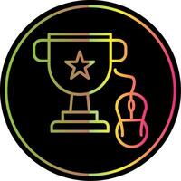 Trophy Line Gradient Due Color Icon Design vector