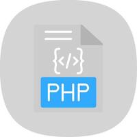 Php Flat Curve Icon Design vector