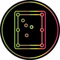 Pool Table Line Gradient Due Color Icon Design vector