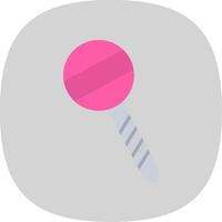 Lollipop Flat Curve Icon Design vector