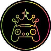 Crown Line Gradient Due Color Icon Design vector