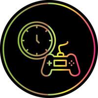 hora línea degradado debido color icono diseño vector