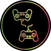 Player Versus Player Line Gradient Due Color Icon Design vector