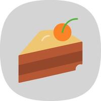 Pastry Flat Curve Icon Design vector