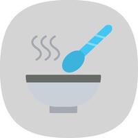 Soup Flat Curve Icon Design vector