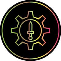 Attack Line Gradient Due Color Icon Design vector