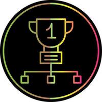 Trophy Line Gradient Due Color Icon Design vector