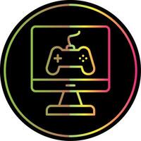 Game Line Gradient Due Color Icon Design vector
