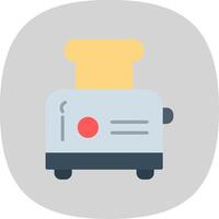 Toaster Flat Curve Icon Design vector