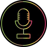 Microphone Line Gradient Due Color Icon Design vector