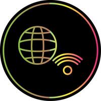 Internet Connection Line Gradient Due Color Icon Design vector