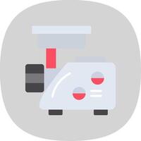 Meat Grinder Flat Curve Icon Design vector