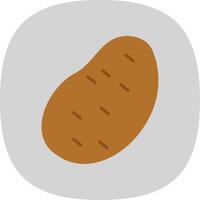 Potato Flat Curve Icon Design vector