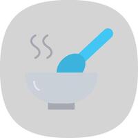 Soup Flat Curve Icon Design vector