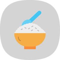 Rice Flat Curve Icon Design vector