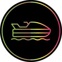 Jet Ski Line Gradient Due Color Icon Design vector