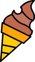 Ice Cream Line Filled Icon vector