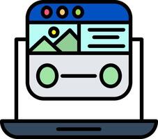 Landing Page Line Filled Icon vector