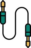 Auxiliary Cable Line Filled Icon vector