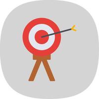 Target Flat Curve Icon Design vector