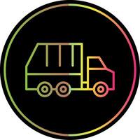 Garbage Truck Line Gradient Due Color Icon Design vector