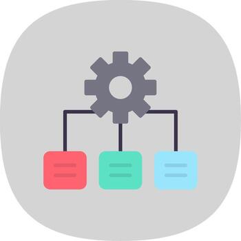 Tasks Flat Curve Icon Design vector