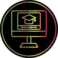 Educational Line Gradient Due Color Icon Design vector